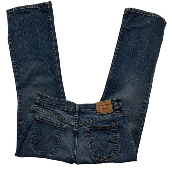 Levis 550 Red Tab Jeans Womens 12P Relaxed Bootcut Stretch Mid Wash Streetwear - Picture 6 of 11